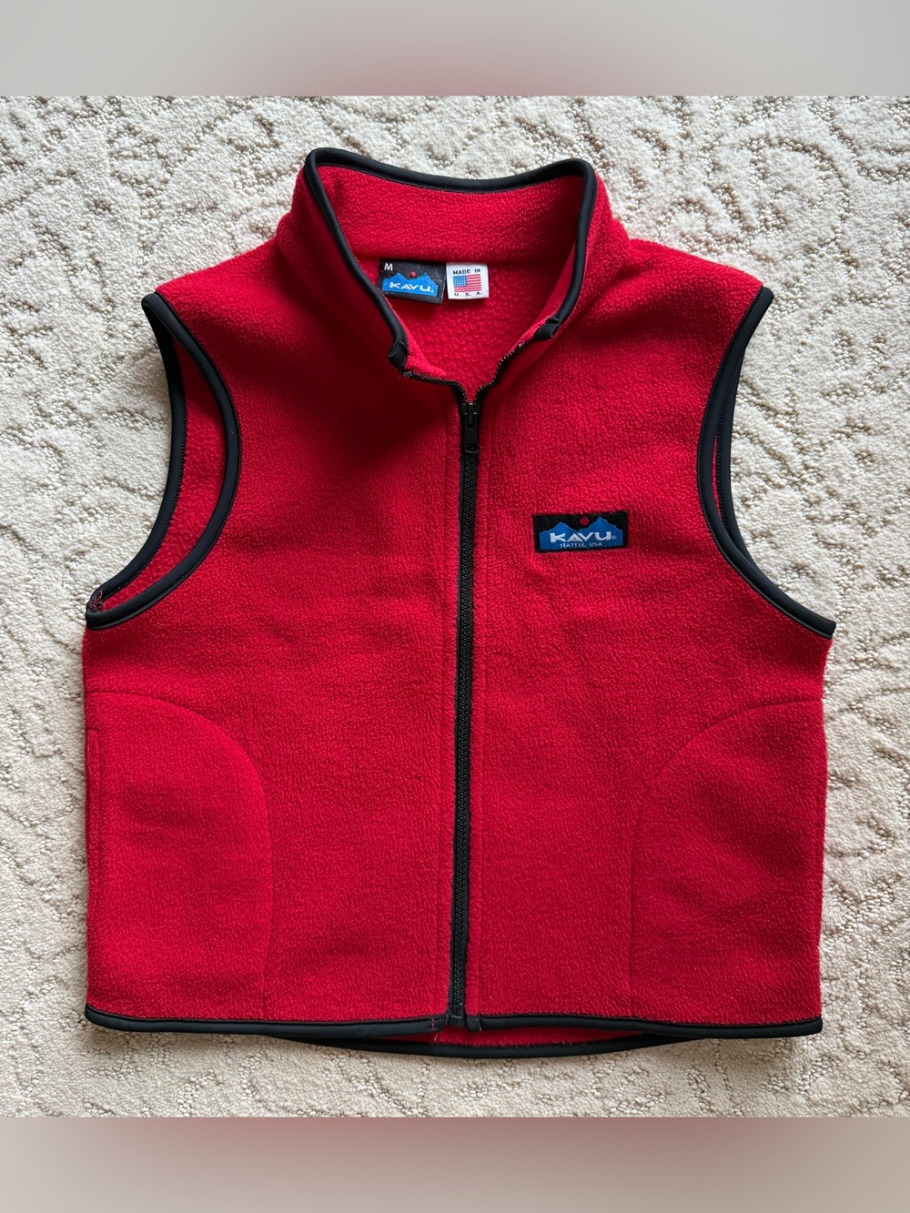 KAVU Children’s Medium Red Fleece Zip Vest
